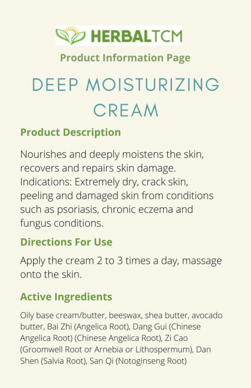 Deep Moisturizing Cream - Herbal TCM